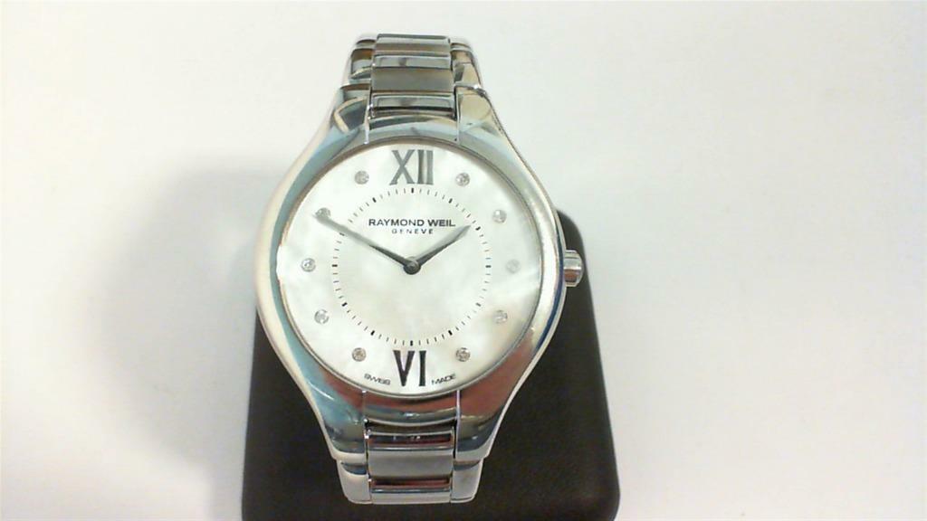 Raymond Weil Noemia  Met Saffier Diamant Mother of Pearl, Sieraden, Tassen en Uiterlijk, Horloges | Dames, Staal, Staal, Polshorloge