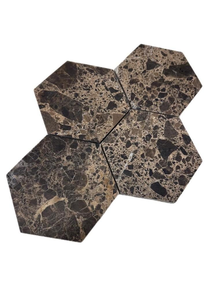 Mosaic Haxagon Marron Emperador 15x15x1cm voorraad, Nieuw, Ophalen of Verzenden, 20 tot 40 cm, Minder dan 5 m²