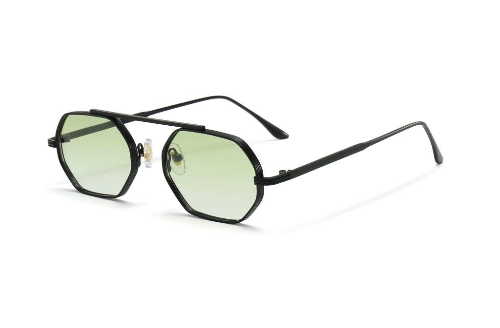 Festival zonnebril / planga / sunnies met metalen montuur, Overige merken, Zonnebril, Zwart, Nieuw