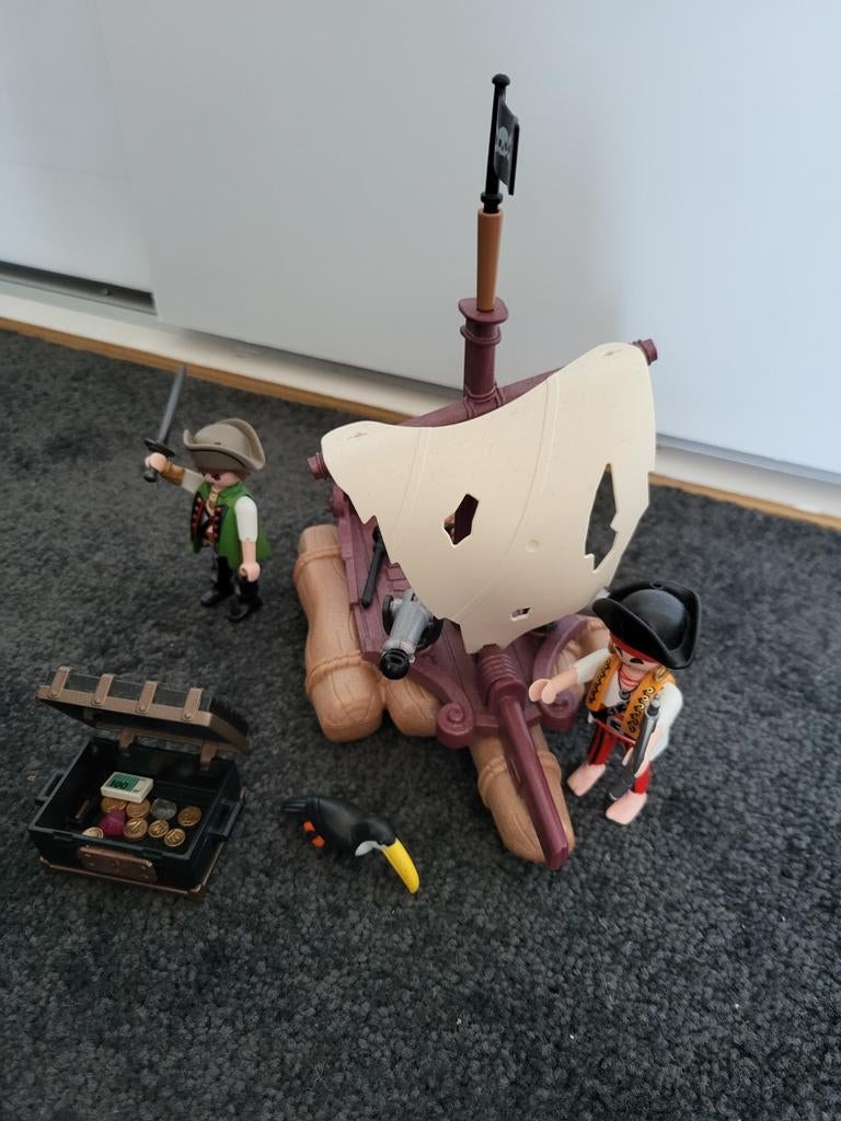 Playmobil Piratenvlot - Compleet met Figuren, Kinderen en Baby's, Speelgoed | Playmobil, Ophalen of Verzenden, Gebruikt, Complete set