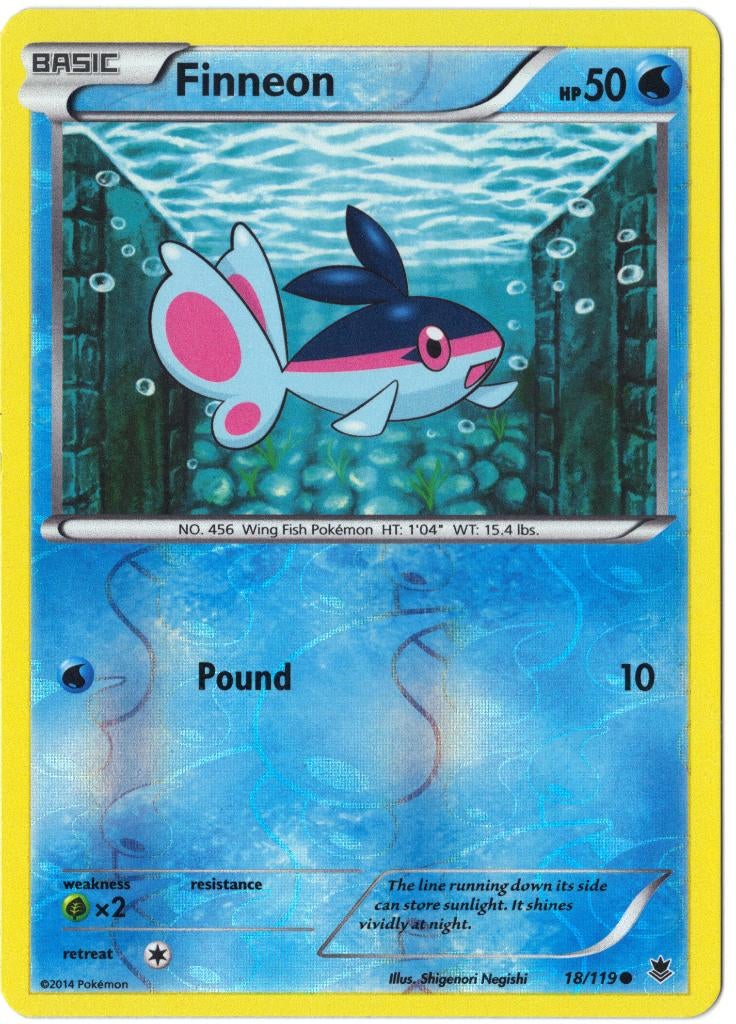 Phantom Forces,  Finneon [reverse] 18/119, Hobby en Vrije tijd, Verzamelkaartspellen | Pokémon, Nieuw, Losse kaart, Ophalen of Verzenden