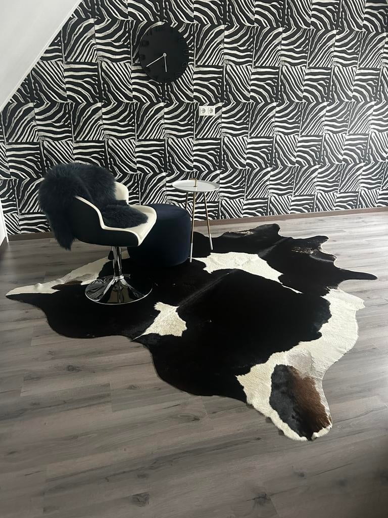 Mooi koeien vloerkleed, Wit, 200 cm of meer, Ophalen of Verzenden, Zo goed als nieuw