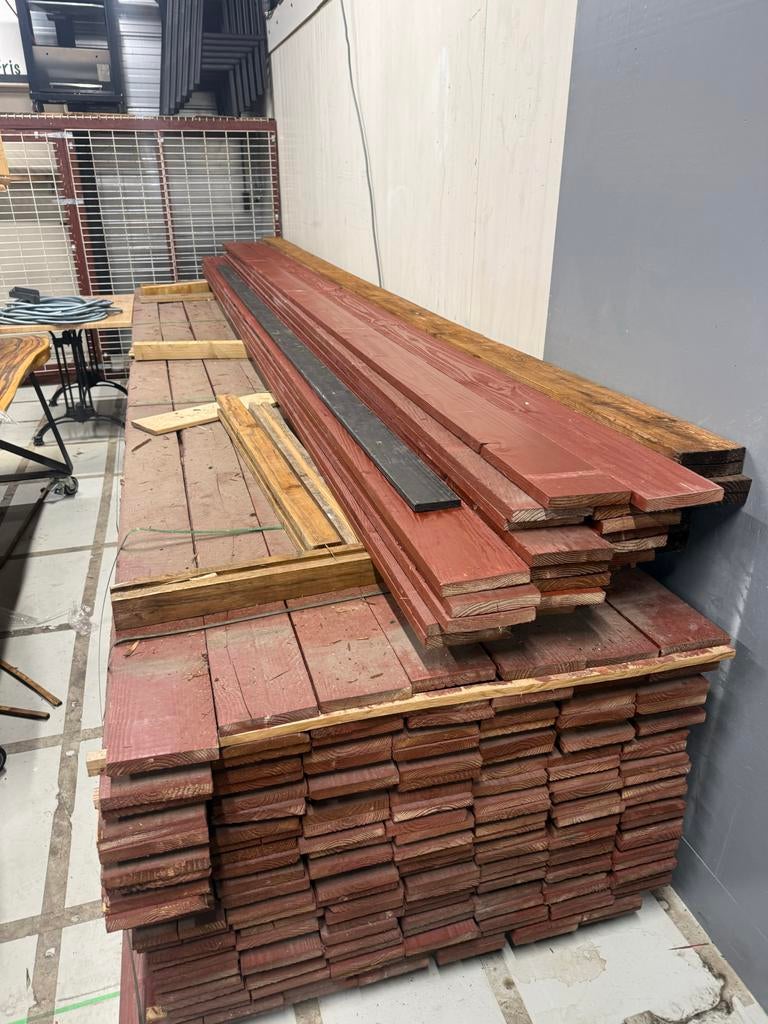Douglas planken 150x22x5000 - Behandeld - €2/meter, Geïmpregneerd, Minder dan 25 mm, Nieuw, Ophalen of Verzenden