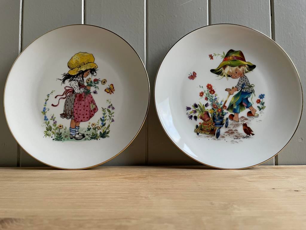 Bavaria bordjes Gottschlich Holly Hobby Sarah Kay 1970s, Antiek en Kunst, Ophalen of Verzenden