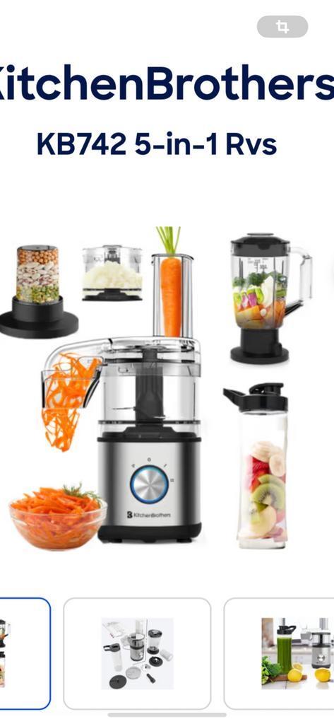 KitchenBrothers Blender/Foodprocessor - Zo goed als nieuw, Witgoed en Apparatuur, Keukenmixers, Zo goed als nieuw, 1 tot 2 liter
