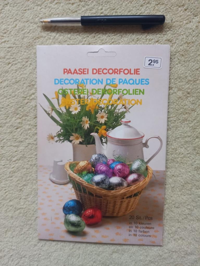 Oude PAASEI DECORFOLIE, Ophalen of Verzenden, Gebruikt