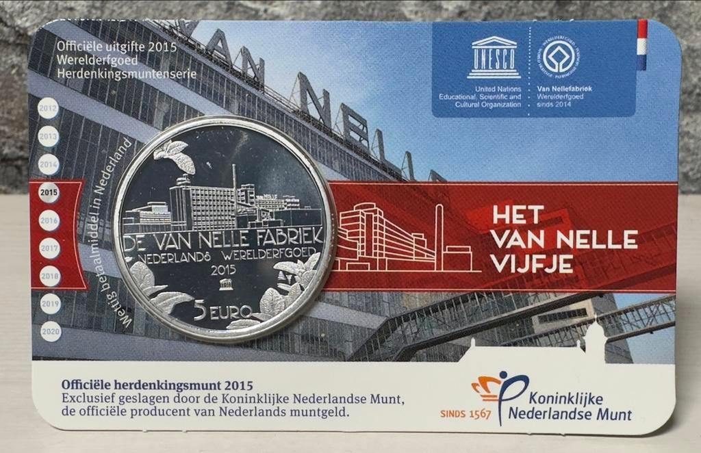 Het Van Nelle Vijfje UNC Coincard, Ophalen of Verzenden, Koningin Beatrix, Euro's, Losse munt
