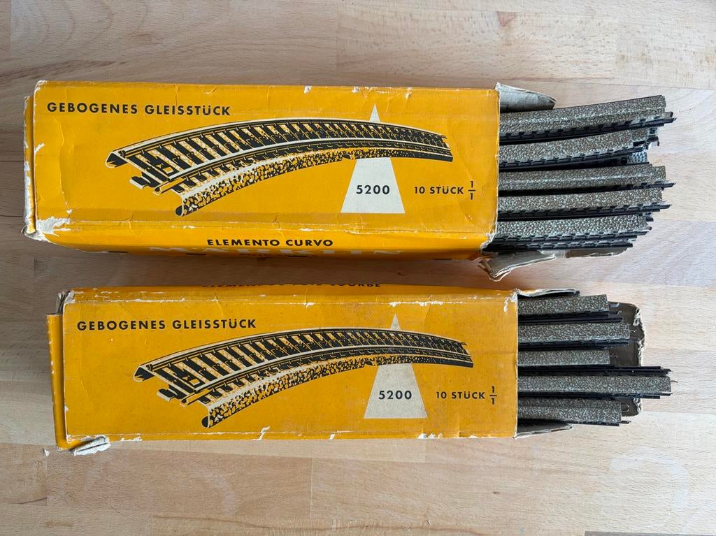 Vintage Märklin Rails - Gebogen Gleisstuck 5200, Wisselstroom, Gebruikt, Rails, Ophalen of Verzenden