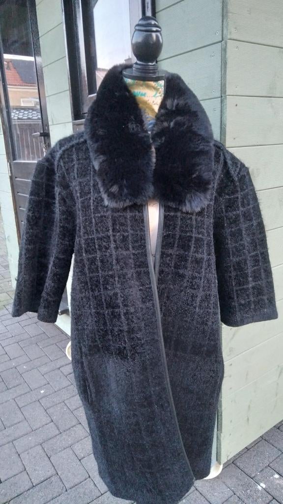 Zara Jas met Faux fur kraag zwart Oversized Maat S, Verzenden, Nieuw, Maat 36 (S), Zara