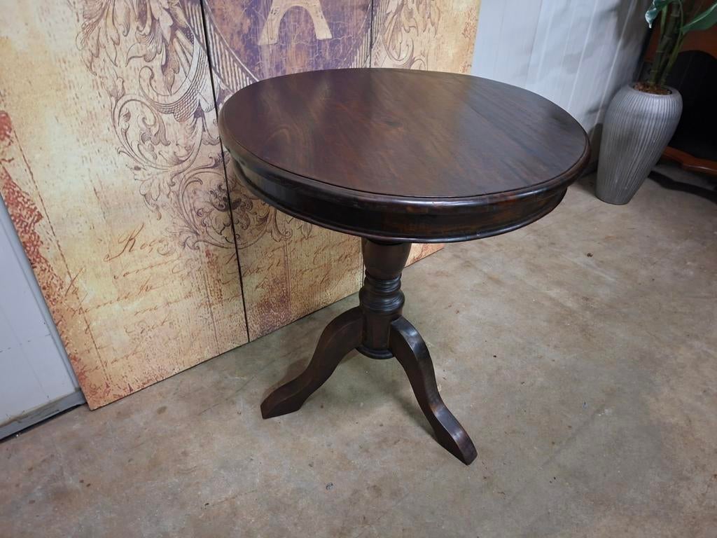 Koloniaal teakhouten bijzettafeltje, plantentafel, Ophalen of Verzenden
