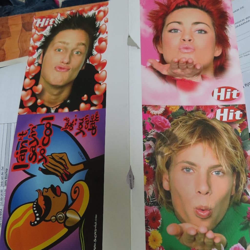 ansichtkaarten Hitkrant Jive en Pink, Kim Lian, Boris, Jk en, Verzenden, 1980 tot heden