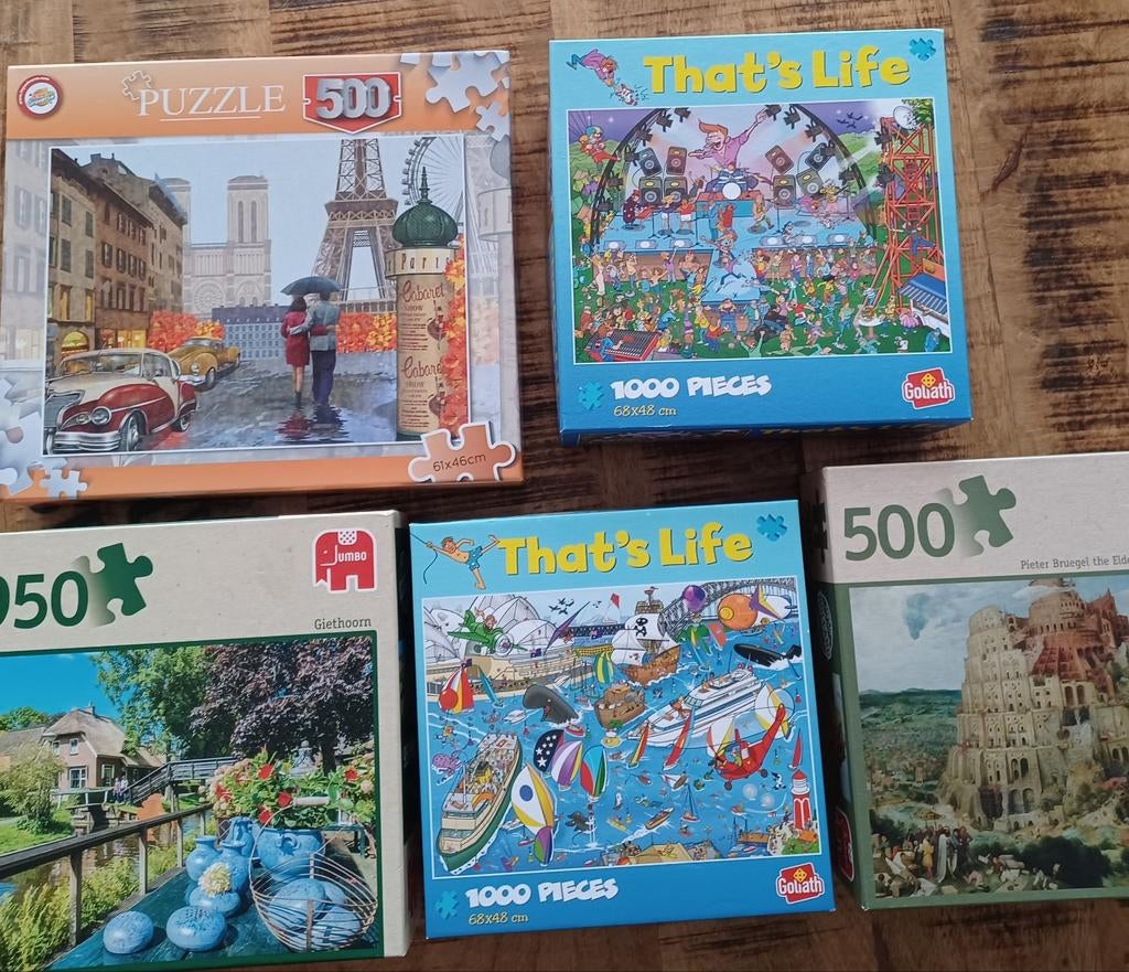 Diverse  puzzels, Hobby en Vrije tijd, Denksport en Puzzels, Ophalen, 500 t/m 1500 stukjes, Zo goed als nieuw