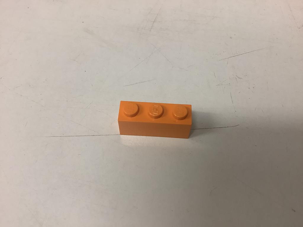 Lego steen 1x3 oranje, Ophalen of Verzenden, Gebruikt, Losse stenen, Lego