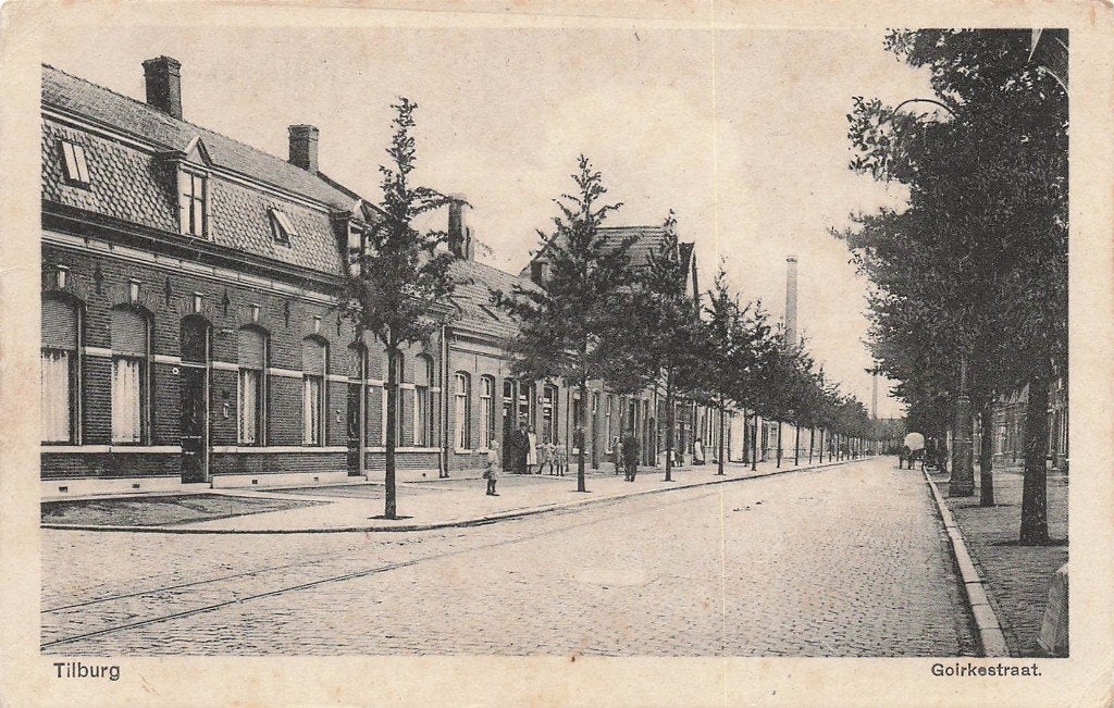 JO1039 Tilburg Goirkestraat 1927, Verzenden, 1920 tot 1940, Gelopen, Noord-Brabant