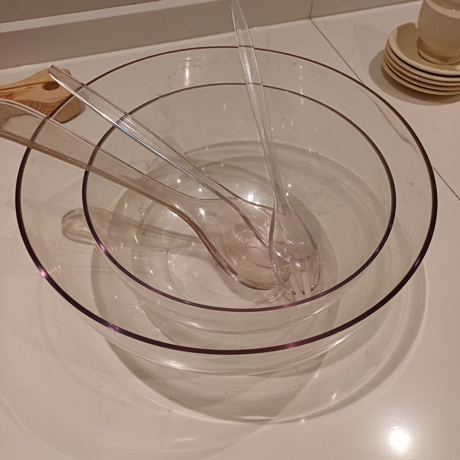 2 Guzzini slabakken met lepels - hard plastic, Kunststof, Ophalen of Verzenden, Overige merken, Overige typen