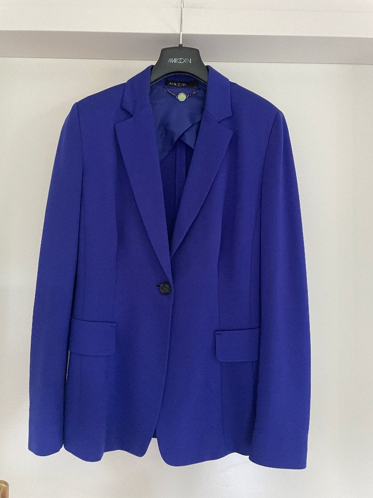 Marccain: z.g.a.n. kobaltblauwe blazer maat N3 (38-40), Kleding | Dames, Jasjes, Kostuums en Pakken, Maat 38/40 (M), Zo goed als nieuw