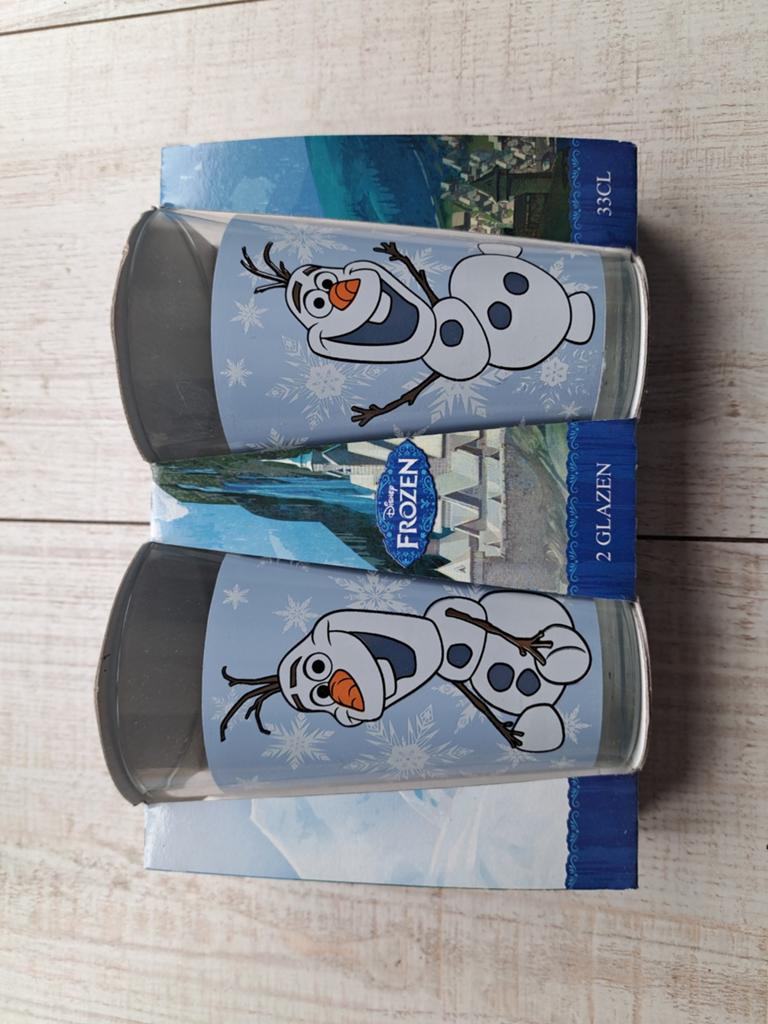 Frozen Olaf drinkglazen 2 stuks 33cl -NIEUW, Ophalen of Verzenden, Nieuw, Glas, Overige stijlen