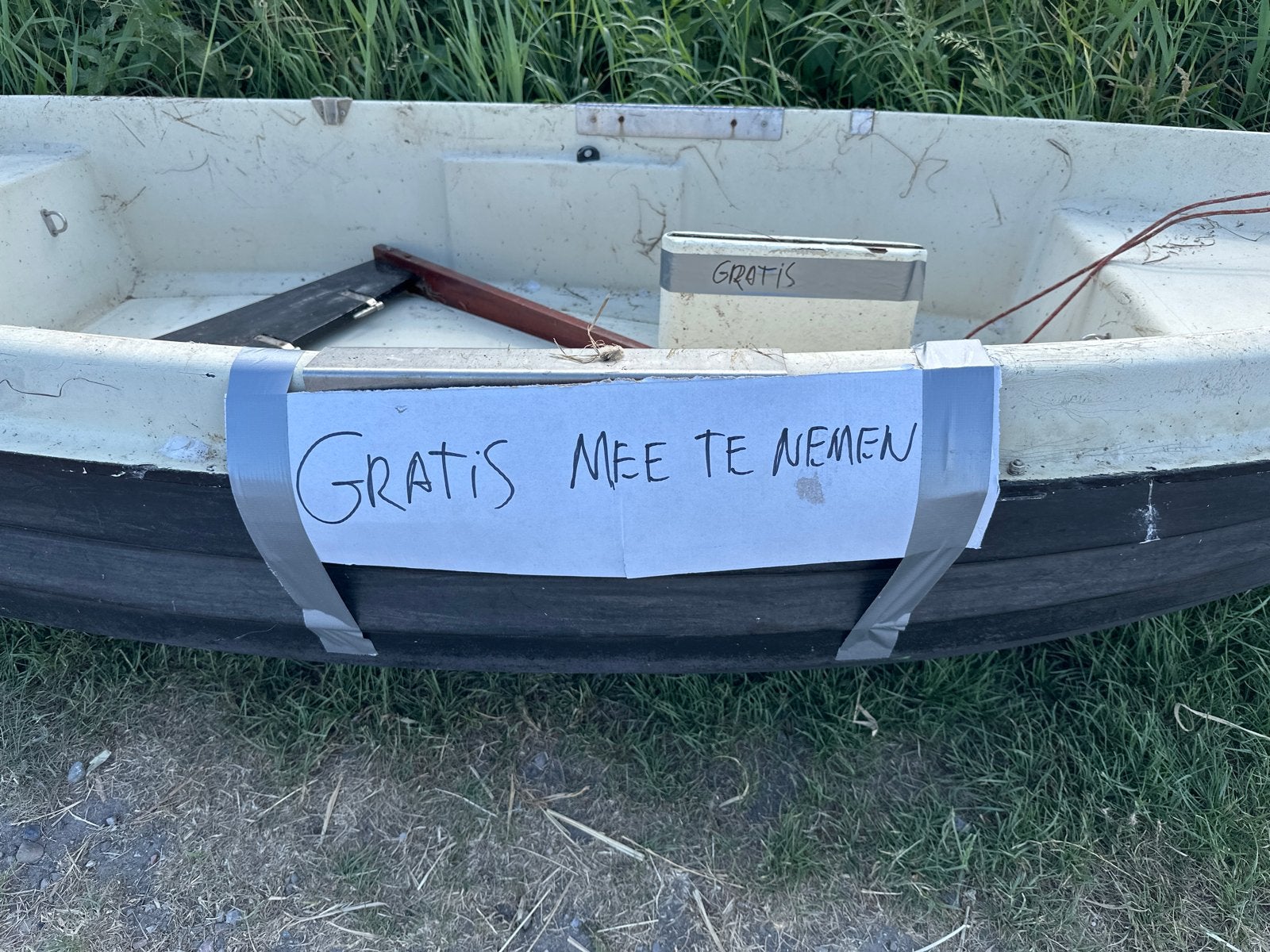 Leuke jol voor kinderen of hobbyvissers - gratis af te halen, Ophalen of Verzenden, Gebruikt