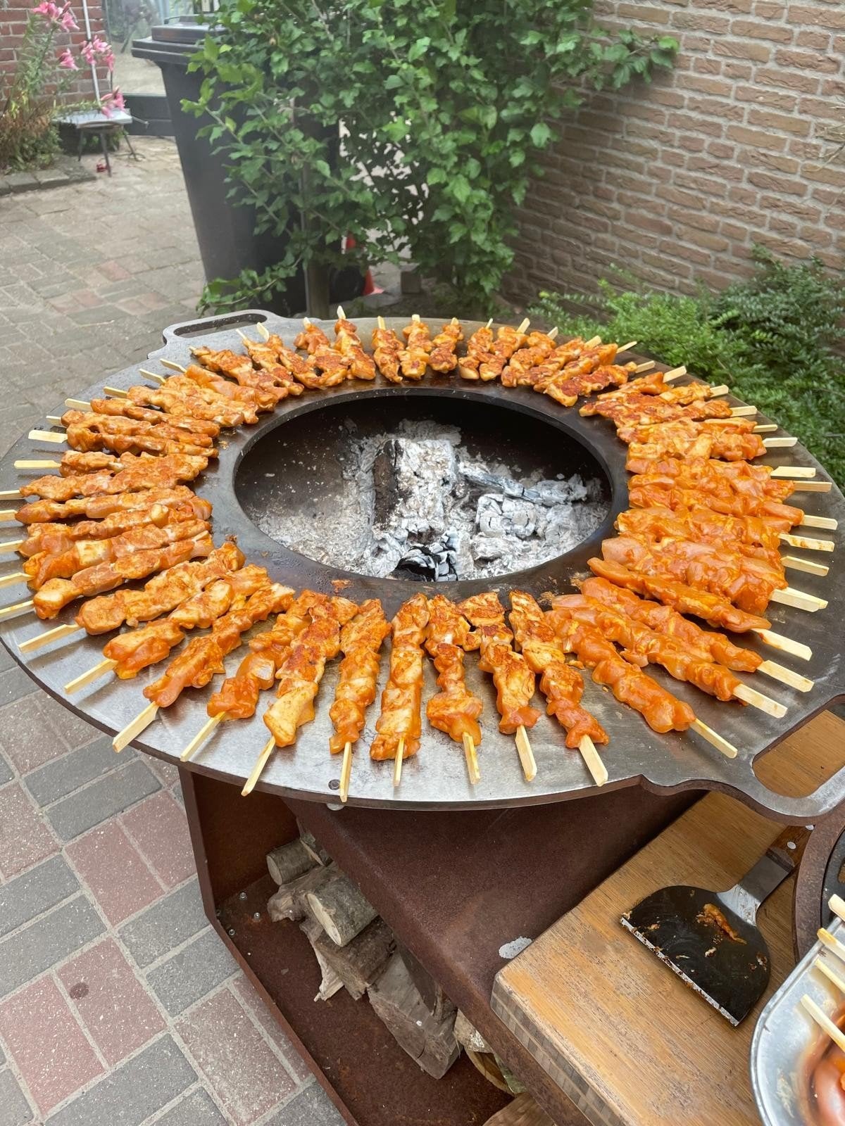 Dutch Fire Pit met 10mm bakplaat en verrijdbaar onderstel, Ophalen