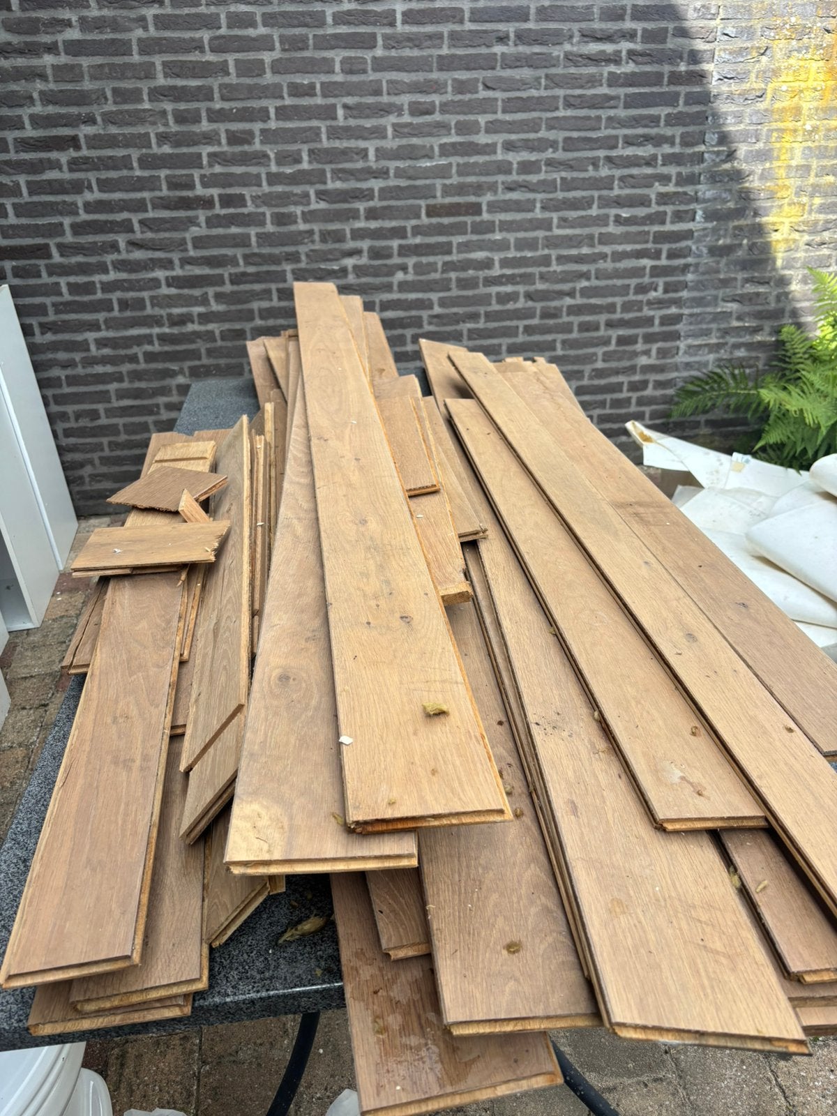 Hard hout eiken planken GRATIS, Doe-het-zelf en Verbouw, Hout en Planken, Ophalen, Gebruikt, Minder dan 25 mm, Eiken