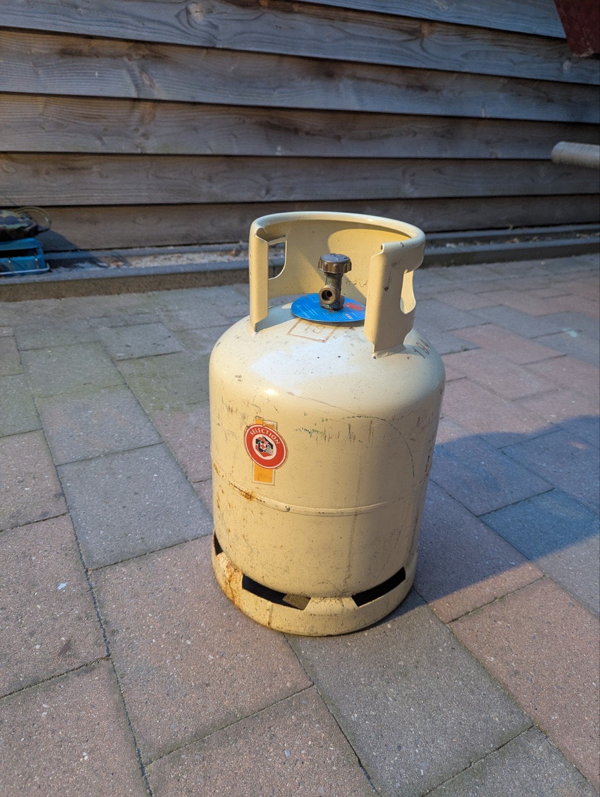 Franse gasfles 2/3 vol., Ophalen, Gebruikt