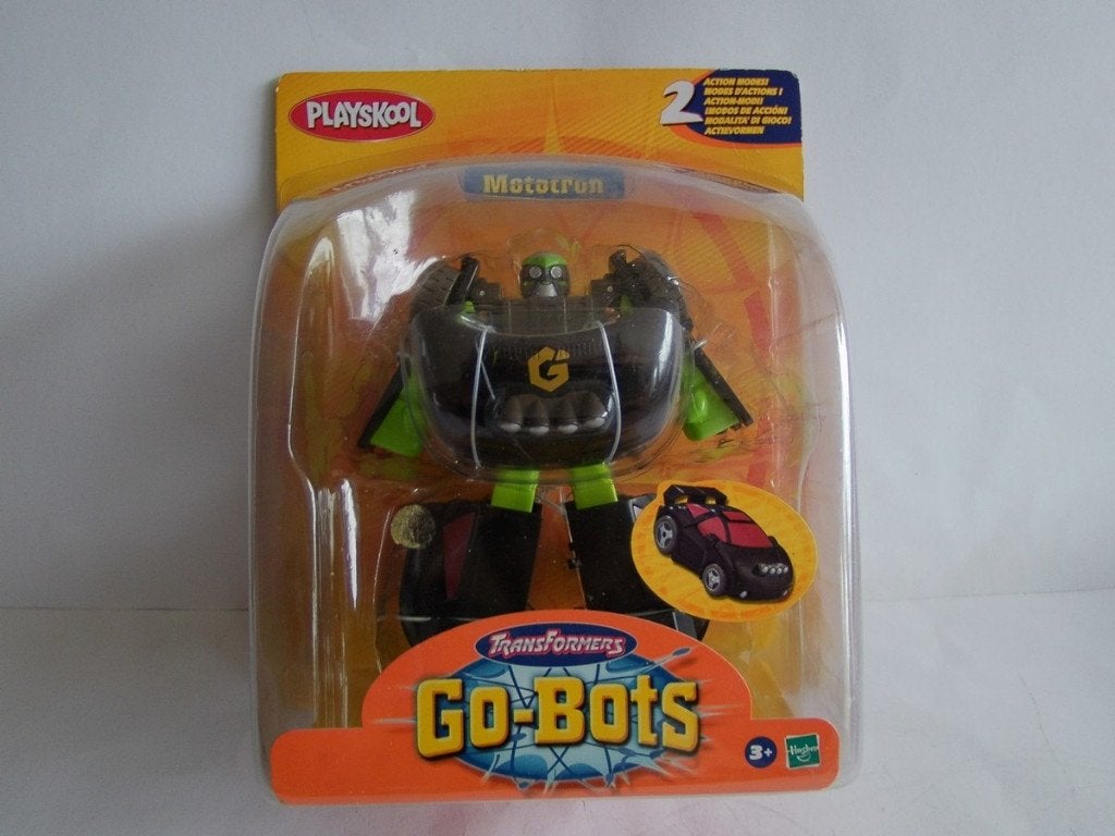 Oude Playskool Go-Bots, Mototron in Box. Hasbro, uit 2003, Verzamelen, Overige generaties, Ophalen of Verzenden, Zo goed als nieuw
