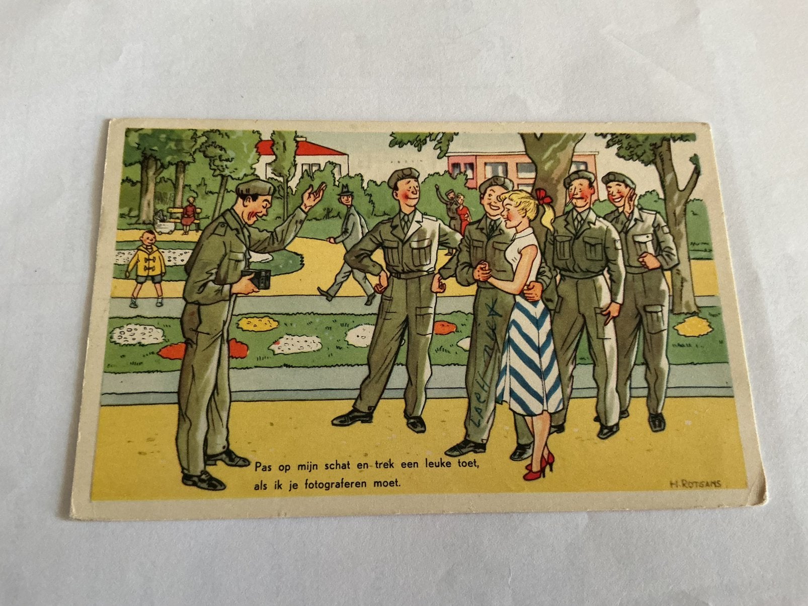 O604 militair Illustrator Rotgans, Ophalen of Verzenden, Voor 1920, Overige thema's