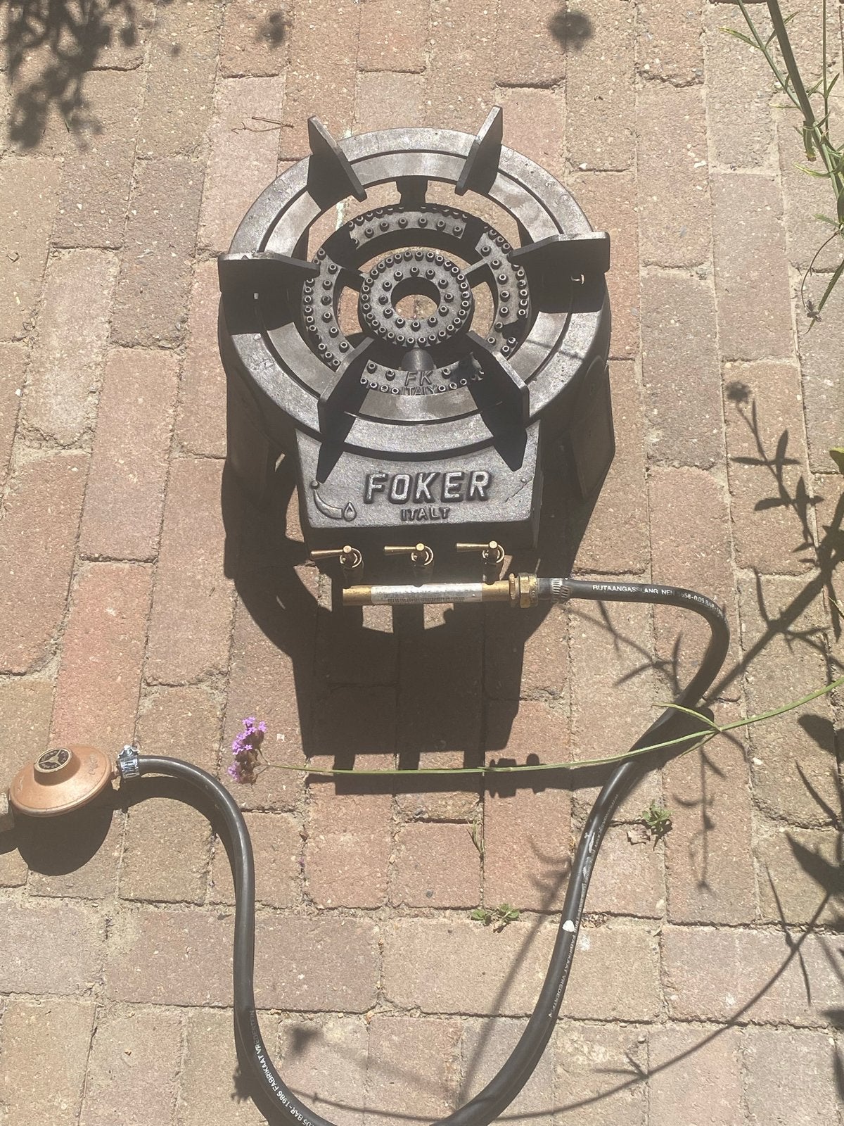 Foker wokbrander/ Gaskooktoestel / Buitenbrander, Ophalen of Verzenden, Zwart, Metaal, Overige merken
