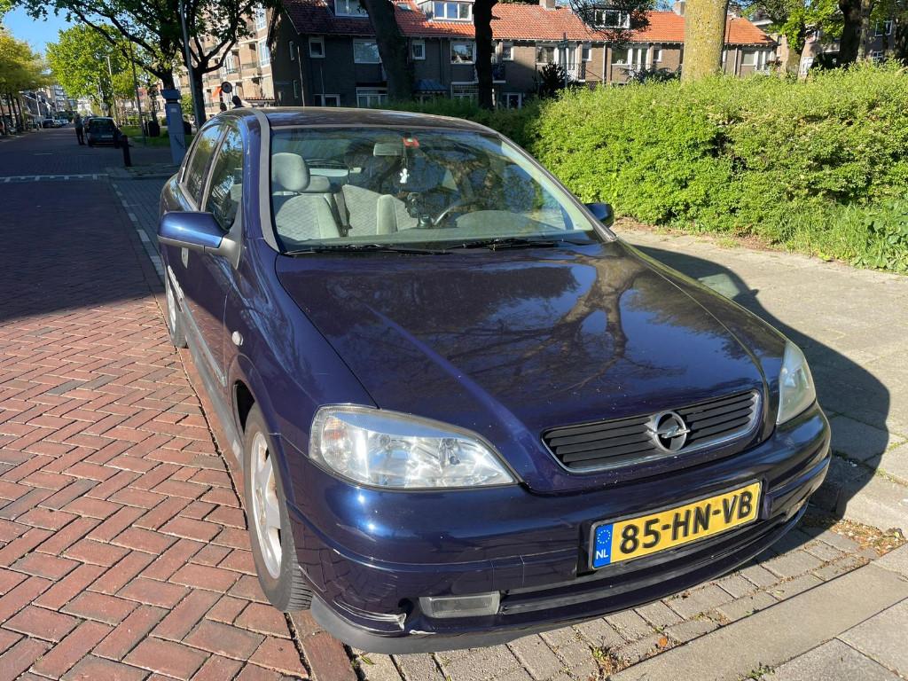Opel Astra G 1.6 2001 Automatic – Airco, 101 pk, Beige, 4 cilinders, Blauw
