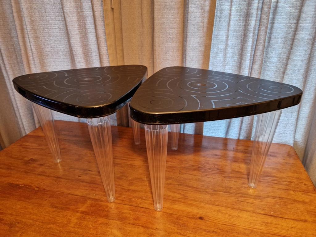 Ikea Bolso design Maria Vinka bijzettafels, 45 tot 60 cm, Gebruikt, Ikea, Rond