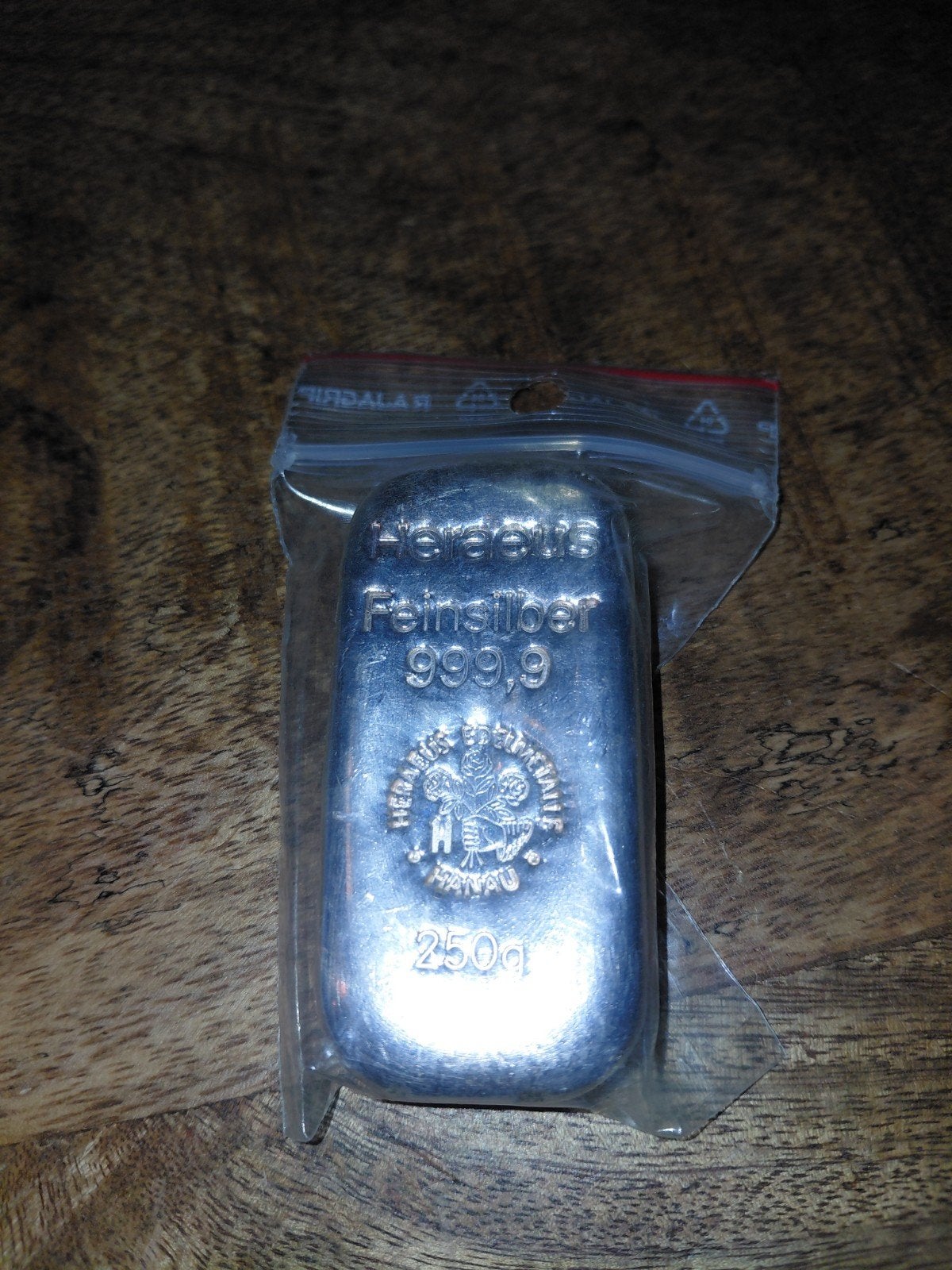 zilverbaartje 250 gram, Postzegels en Munten, Edelmetalen en Baren, Ophalen