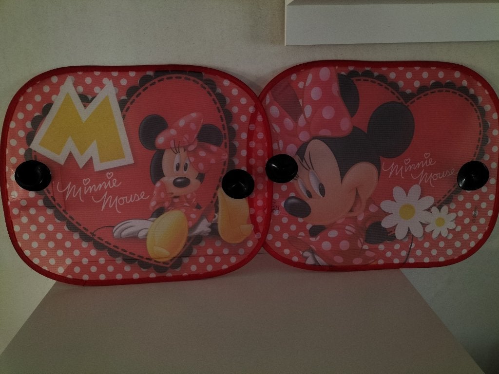 auto raam zonnescherm Minnie Mouse en Cars, Ophalen, 0 t/m 13 kg, Overige merken, Autogordel