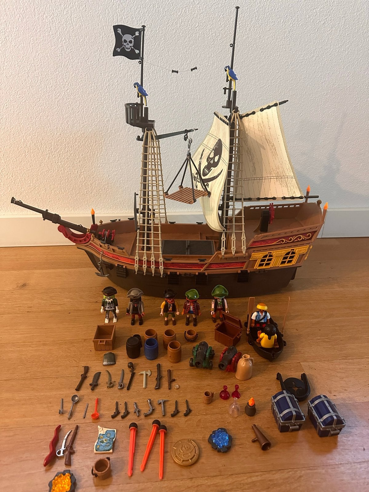 Playmobil Piratenschip met veel accessoires, Ophalen, Pirates, Gebruikt, Complete set