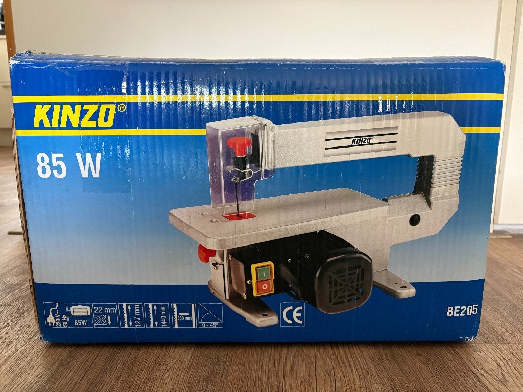 Kinzo elektrische figuurzaagmachine, Doe-het-zelf en Verbouw, Gereedschap | Zaagmachines, Ophalen, Minder dan 30 mm, Kinzo, Nieuw