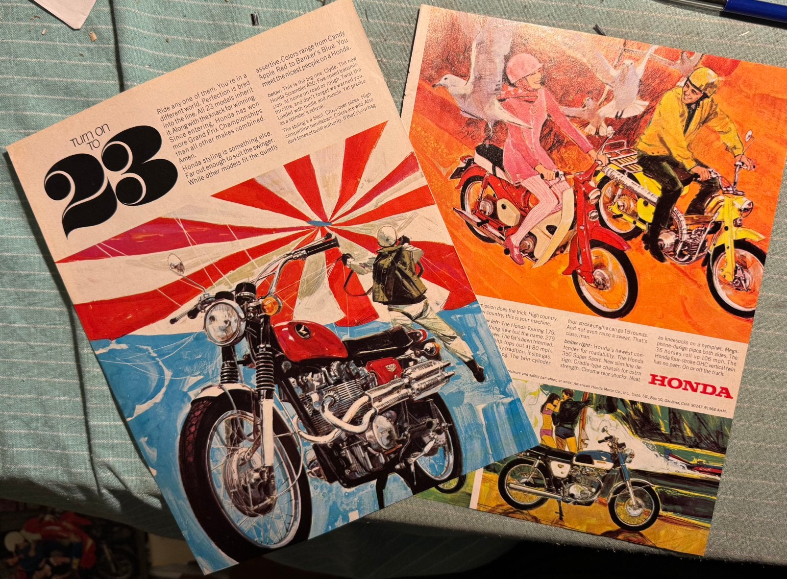 Advertentie 1968 Honda C100 Super Cub Trail 90 Scrambler 450, Verzenden, Zo goed als nieuw, Motoren
