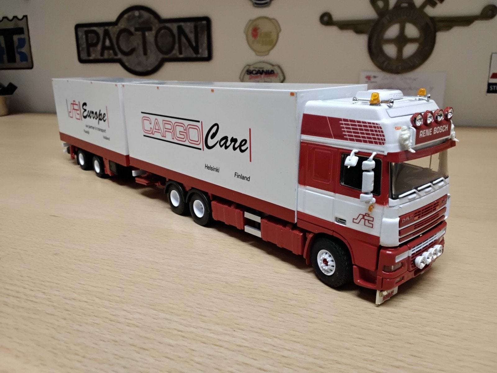 Tekno Daf SSC Rene Bosch, Hobby en Vrije tijd, Modelauto's | 1:50, Ophalen of Verzenden, Bus of Vrachtwagen, Tekno