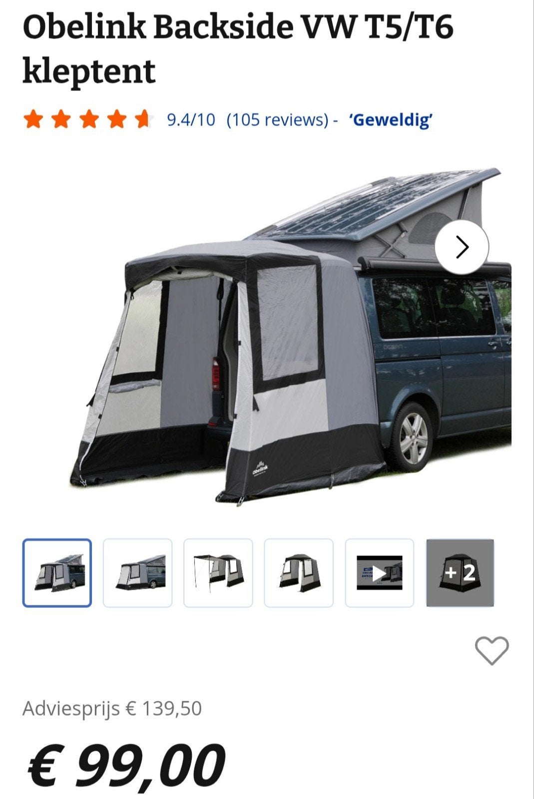 kleptent VW bus t5 en t6 NIEUW, Auto-onderdelen, Ophalen, Nieuw