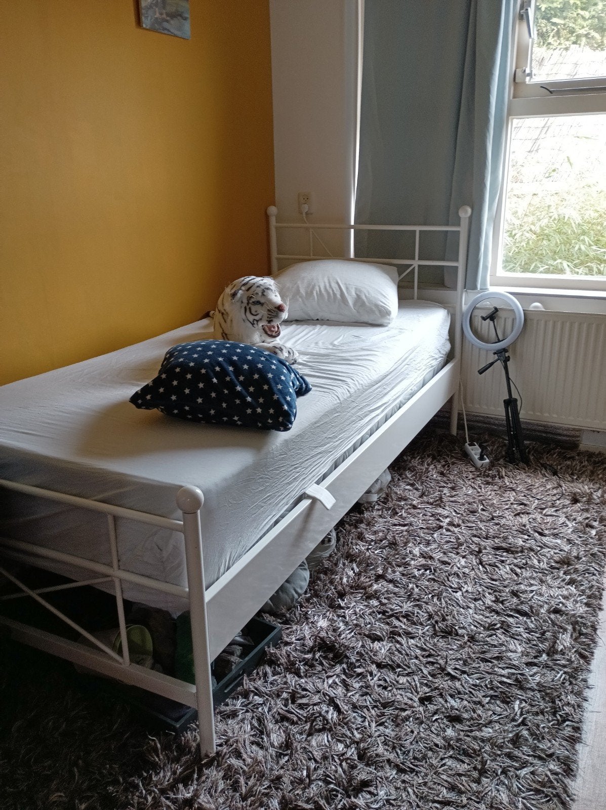 Kwalitatief eenpersoonsbed van Beter Bed met topper, Ophalen, Gebruikt, 90 cm, Eenpersoons