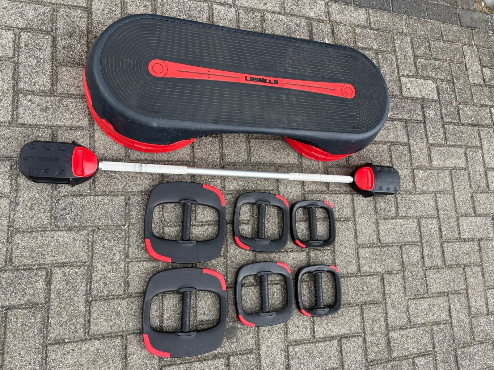 Les mills smart step en 2.0 smartbar  bodypump set, Gebruikt, Smart step, Les mills, Stepbank