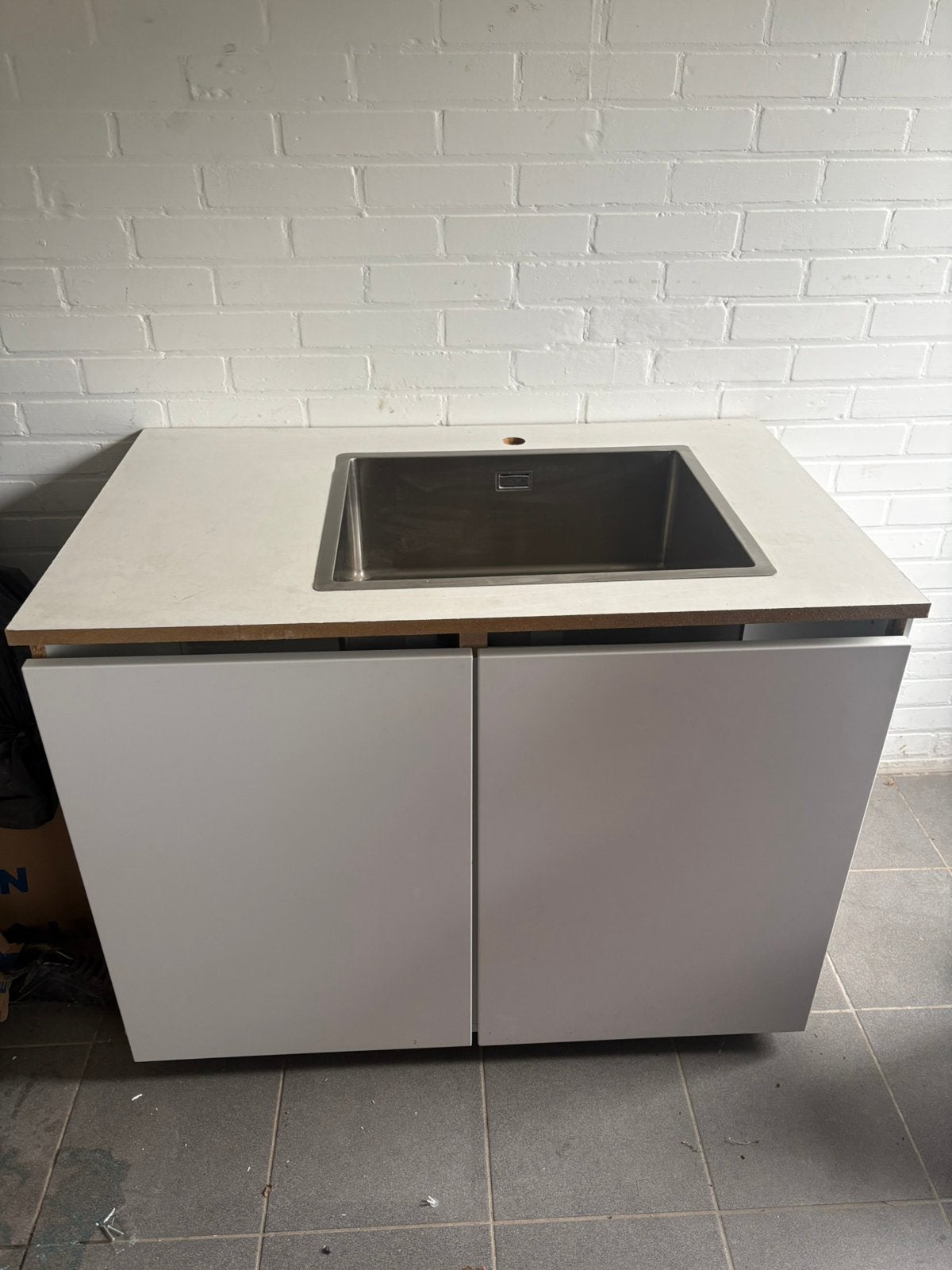 Keukenblokje, Huis en Inrichting, Ophalen, Gebruikt, 100 tot 150 cm, Wit