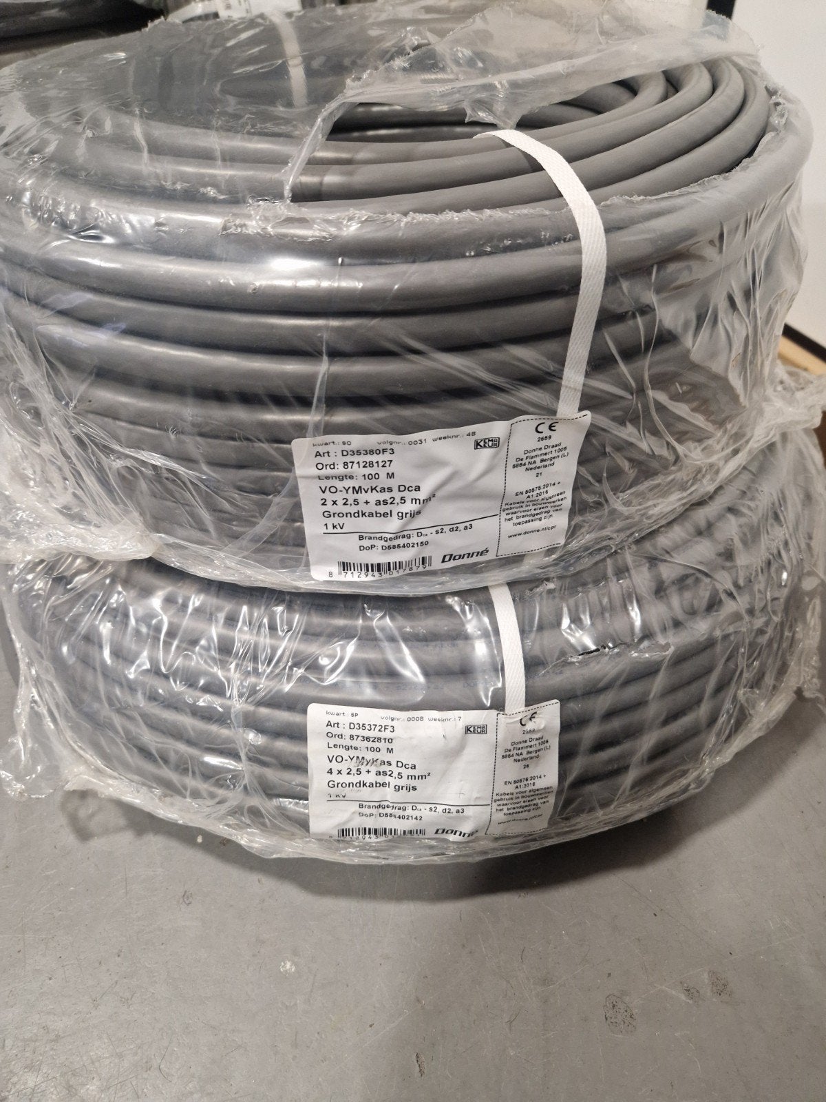 Donne ymvk grondkabel 2x2.5mm2 en 4x2.5mm2 tuin kabel, Ophalen, Overige materialen, 6 meter of meer, Overige typen