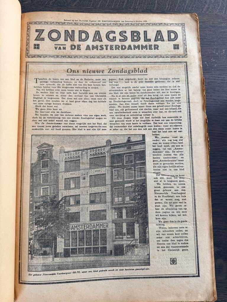Zondagsblad van de Amsterdammer Jaargang 1929-1931, Ophalen of Verzenden, 1920 tot 1940, Nederland, Krant