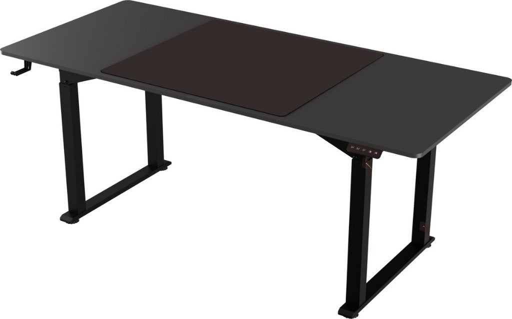 Elektrisch verstelbaar game bureau, Zwart, Gebruikt, Hout, 180 cm