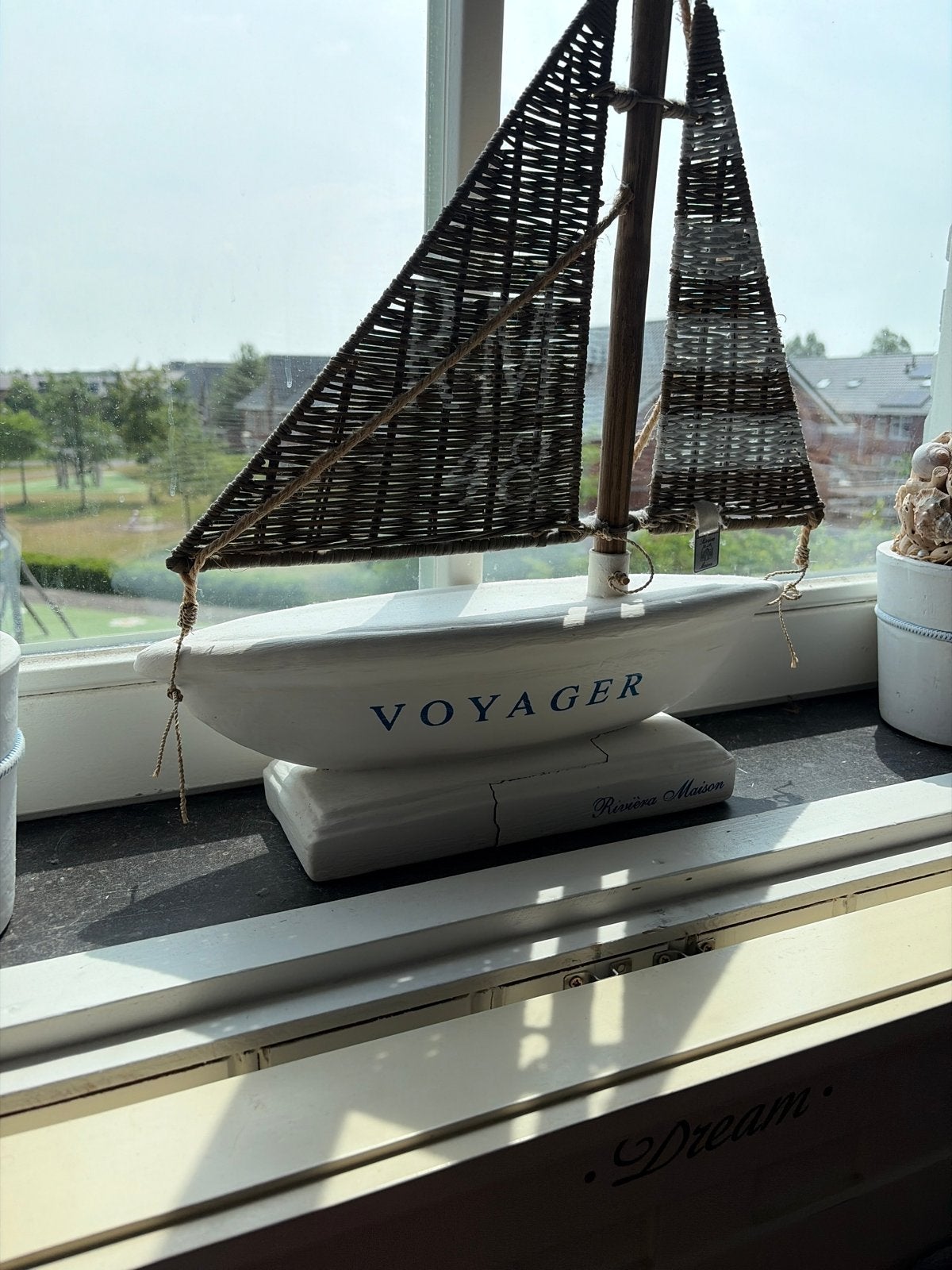 Riviera Maison zeilboot 'Voyager’, Hout, Gebruikt, Ophalen of Verzenden, Landelijk