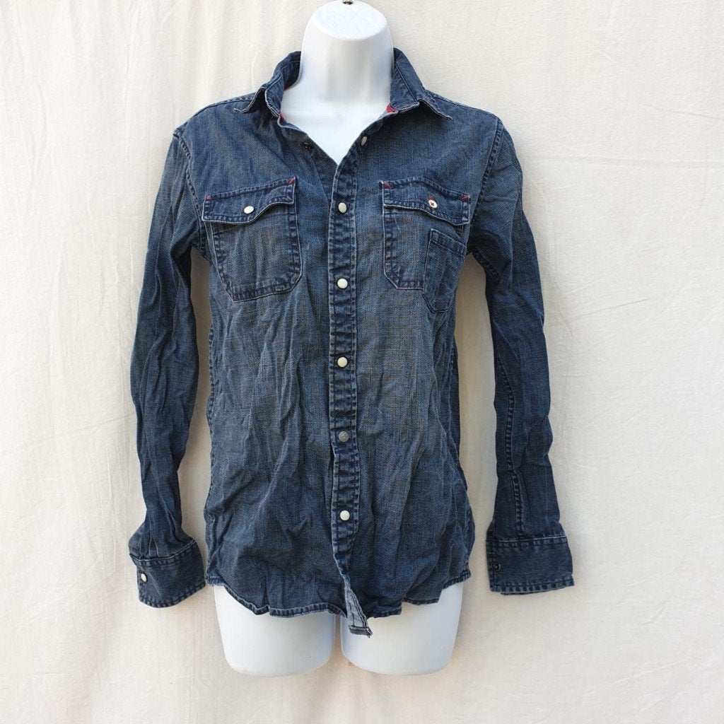 Schattig shirtje met tule, roesjes. Mt 110/116. Merk H&M, ., Overhemd of Blouse, Ophalen of Verzenden, Zo goed als nieuw