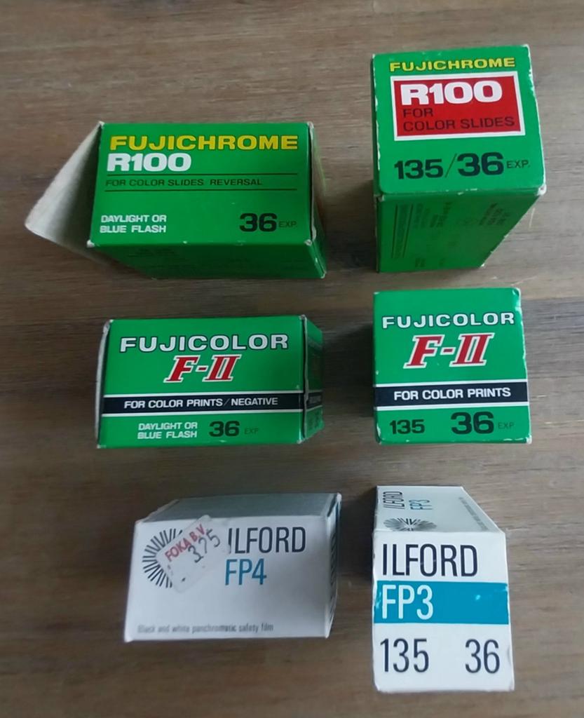 Vintage Fujichrome, Fujicolor en Ilford 35mm films, Ophalen of Verzenden, 35mm film
