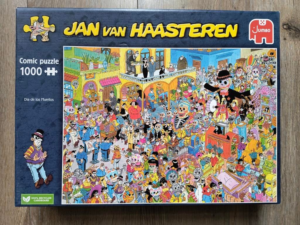 Jan van Haasteren - Dia de los muertos 1000 stukjes, Ophalen of Verzenden, 500 t/m 1500 stukjes, Zo goed als nieuw, Legpuzzel