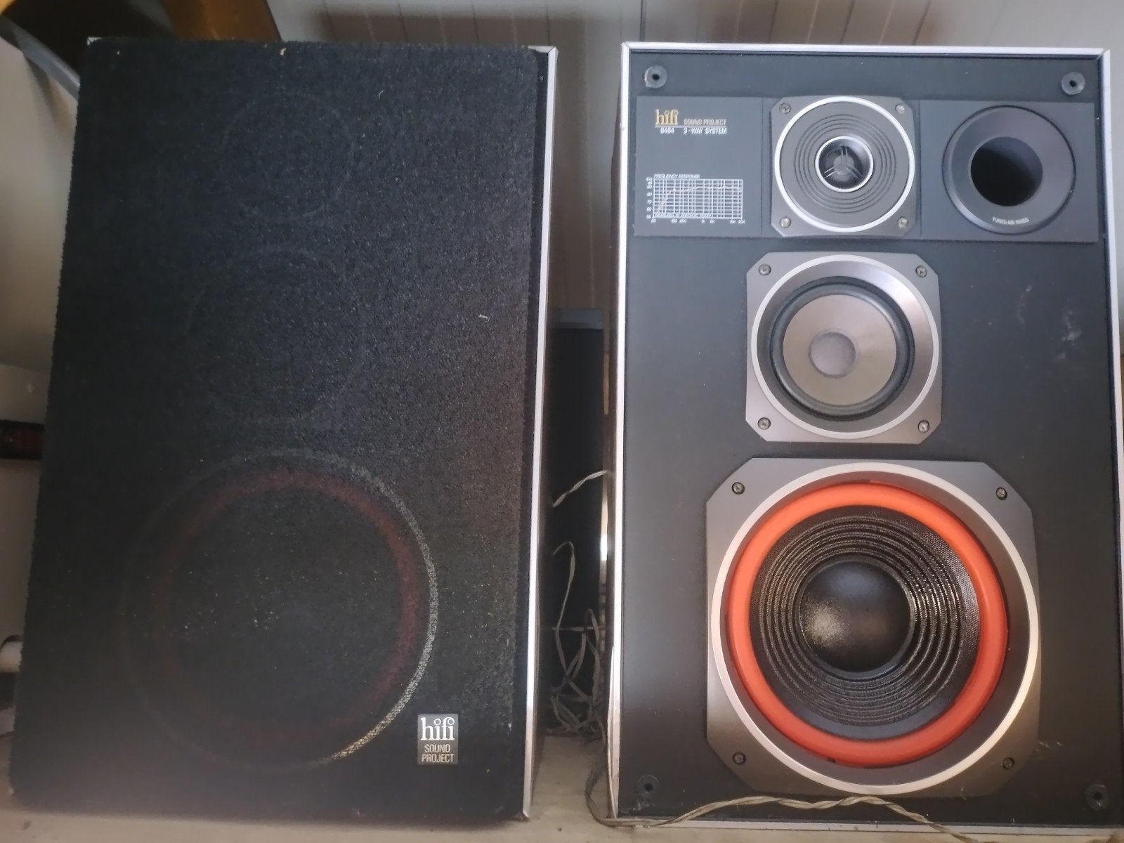 hifi speakers, Stereo speakers, Gebruikt, Inclusief kabels, 120 tot 150 watt
