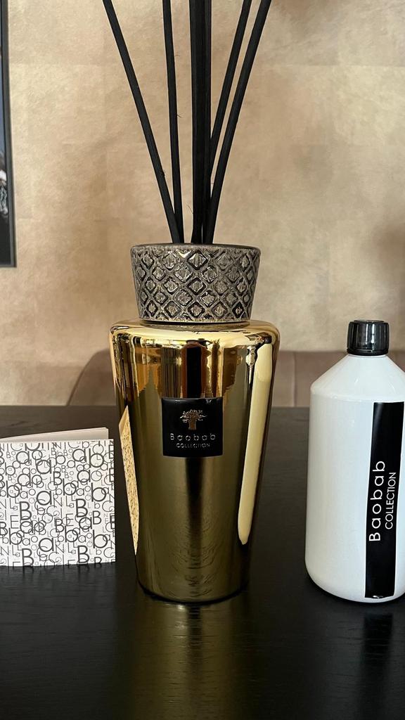 Baobab Aurum Totum XL 2 liter + Navulling 1 ltr- Z.g.a.n, Huis en Inrichting, Woonaccessoires | Kandelaars en Kaarsen, Ophalen of Verzenden