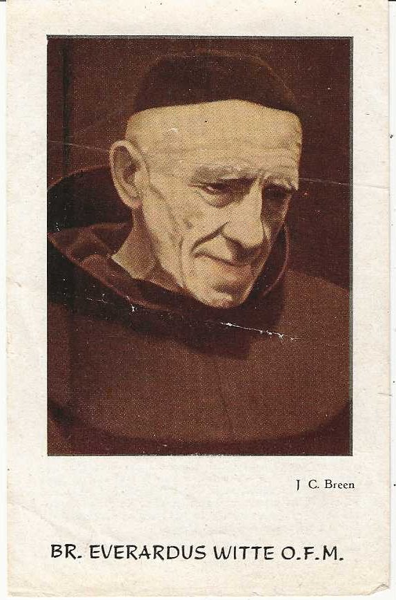 Broeder Everarus Witte * 1868 Hoorn + 1950 Megen, Ophalen of Verzenden, Bidprentje